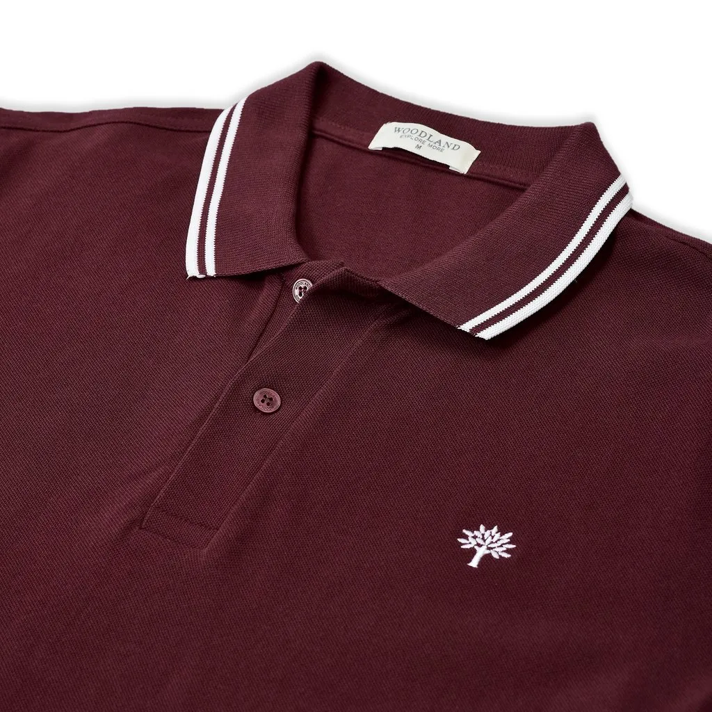 Maroon Polo T-shirt for Men - Thumbnail 4