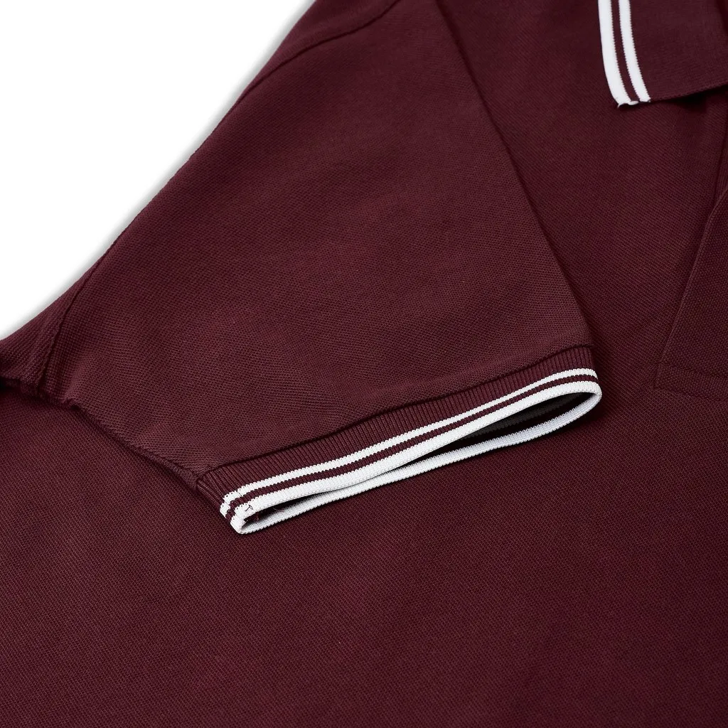Maroon Polo T-shirt for Men - Thumbnail 6