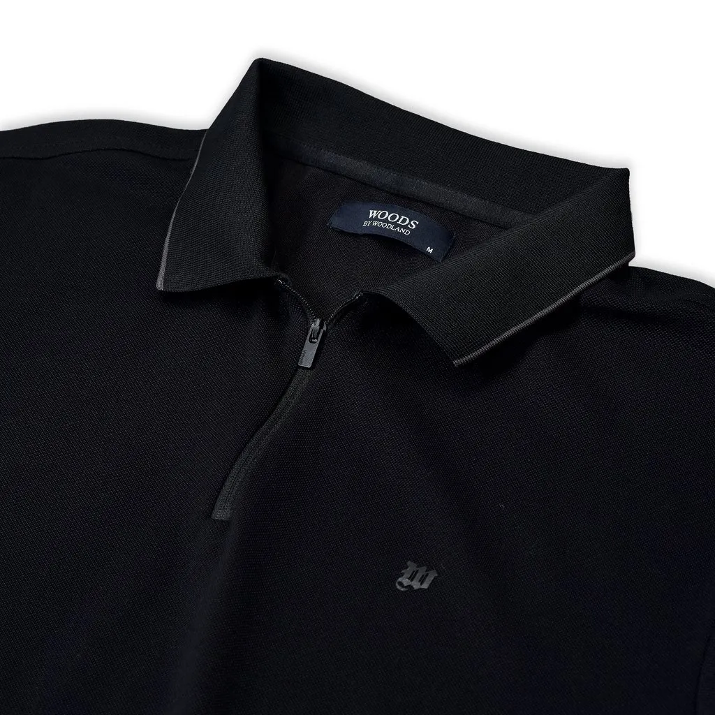 Black Polo t-shirt for men - Thumbnail 4