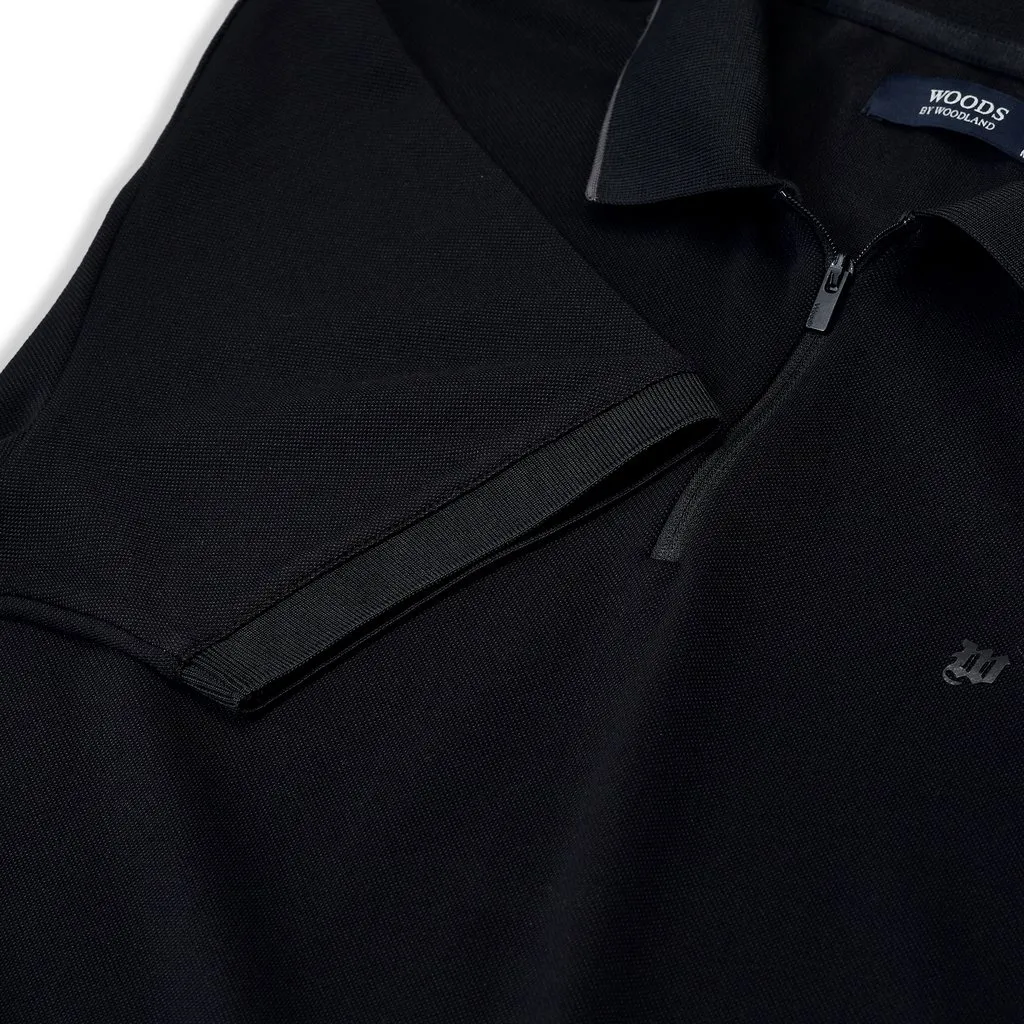 Black Polo t-shirt for men - Thumbnail 6