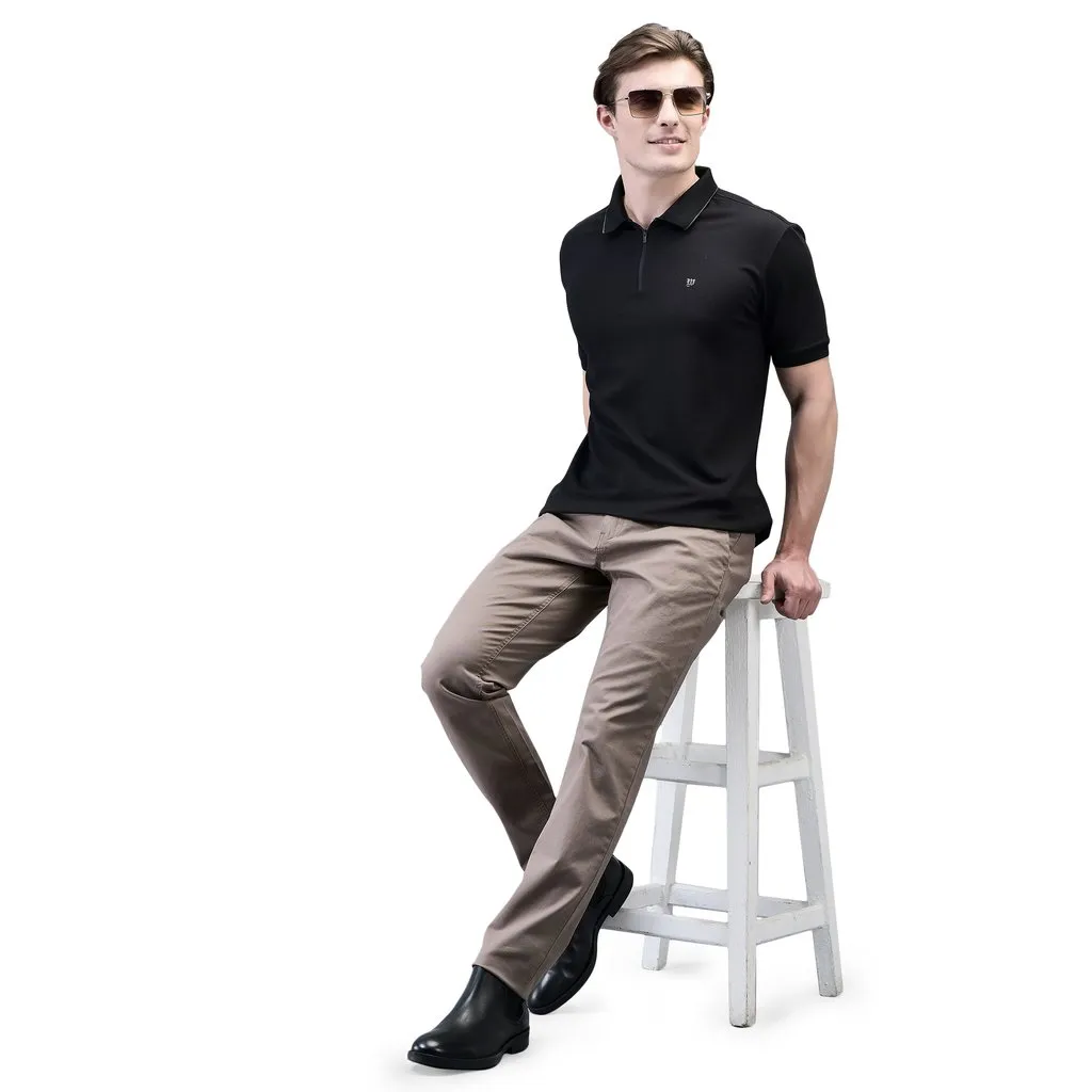 Black Polo t-shirt for men - Thumbnail 8