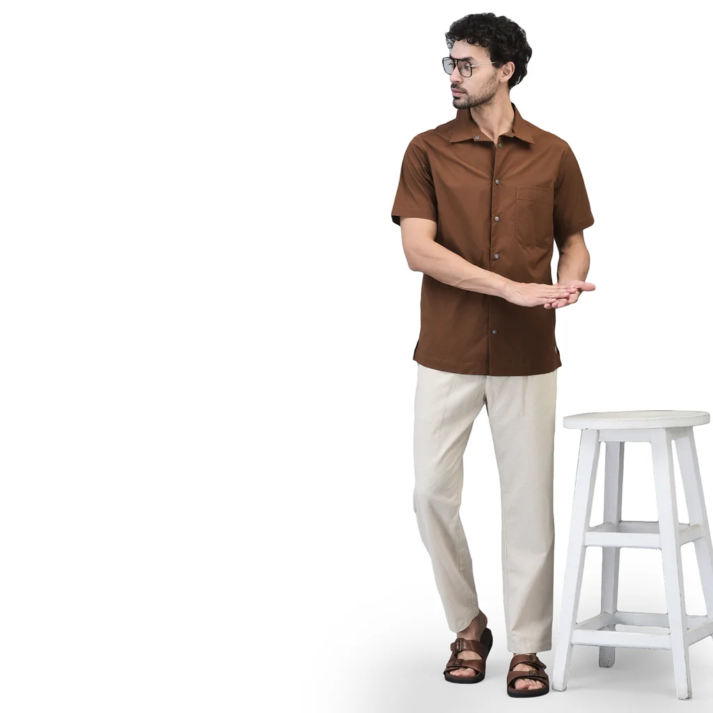 Men Owhite Linen Waist Jogger Pant  - Thumbnail 7