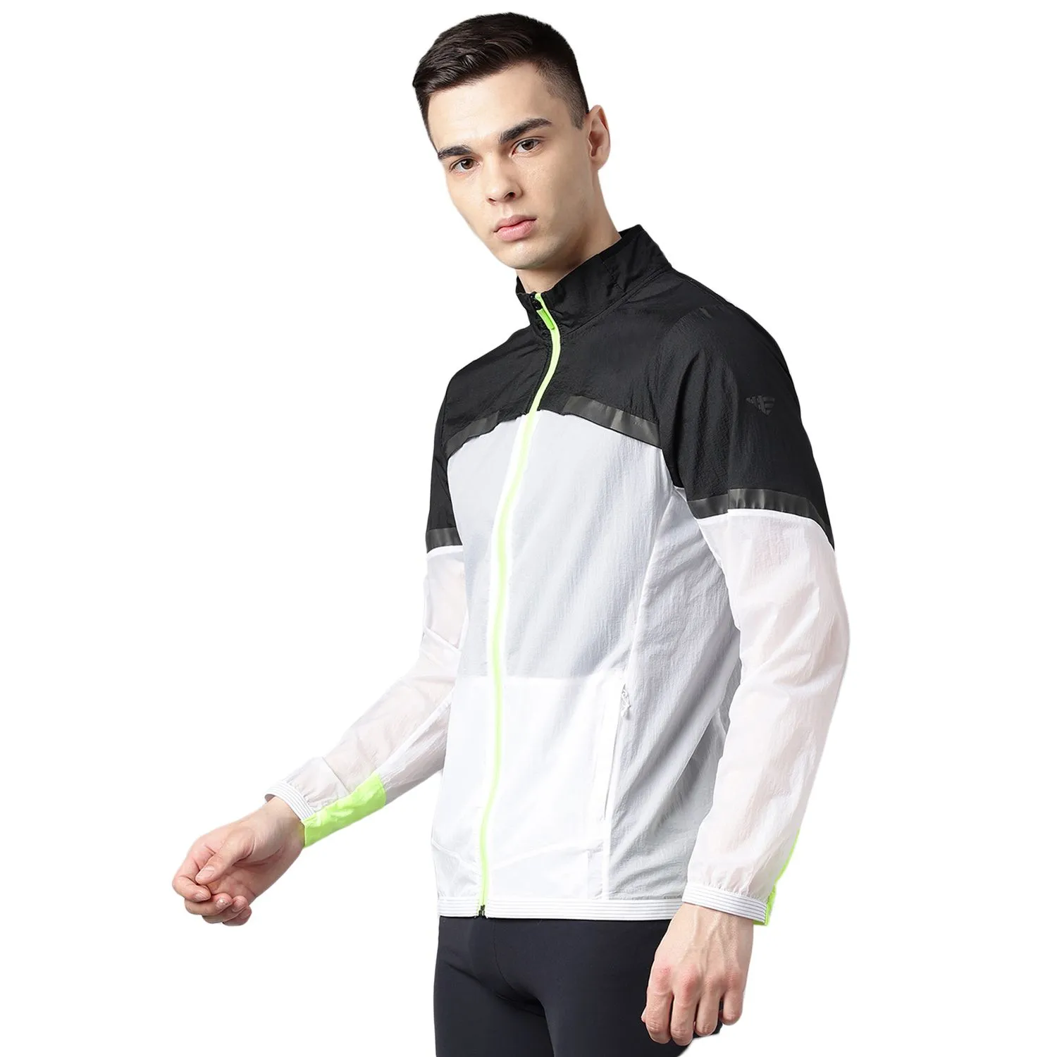 White/black windcheater for men - Thumbnail 3