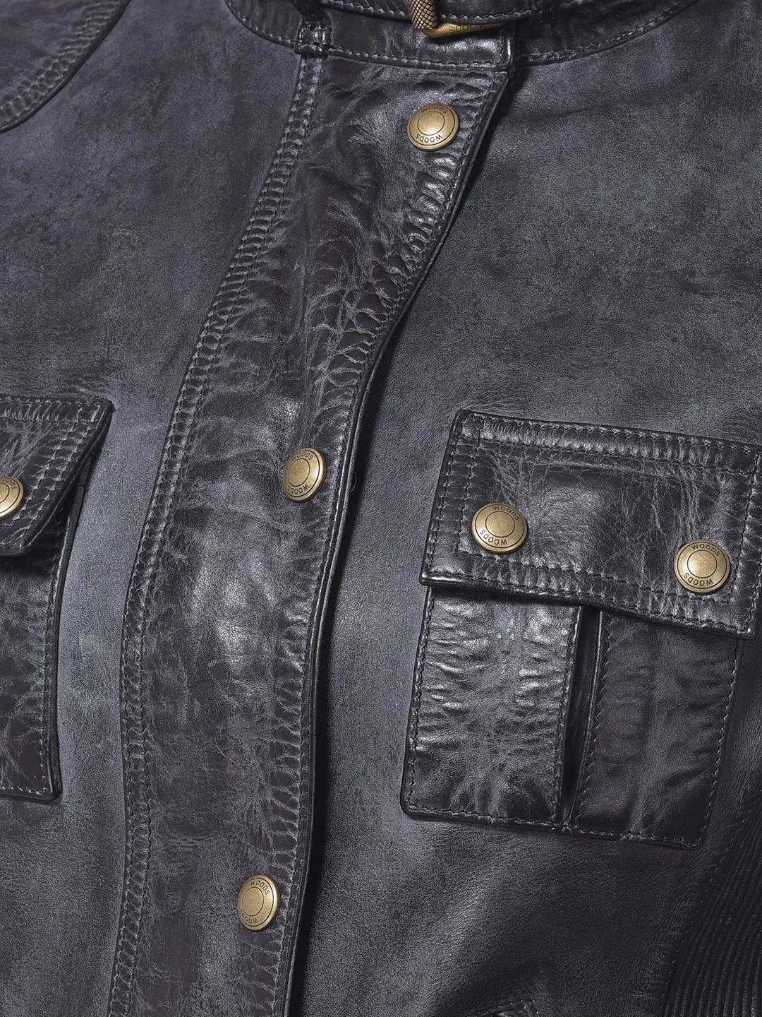 Black leather jacket for women - Thumbnail 3