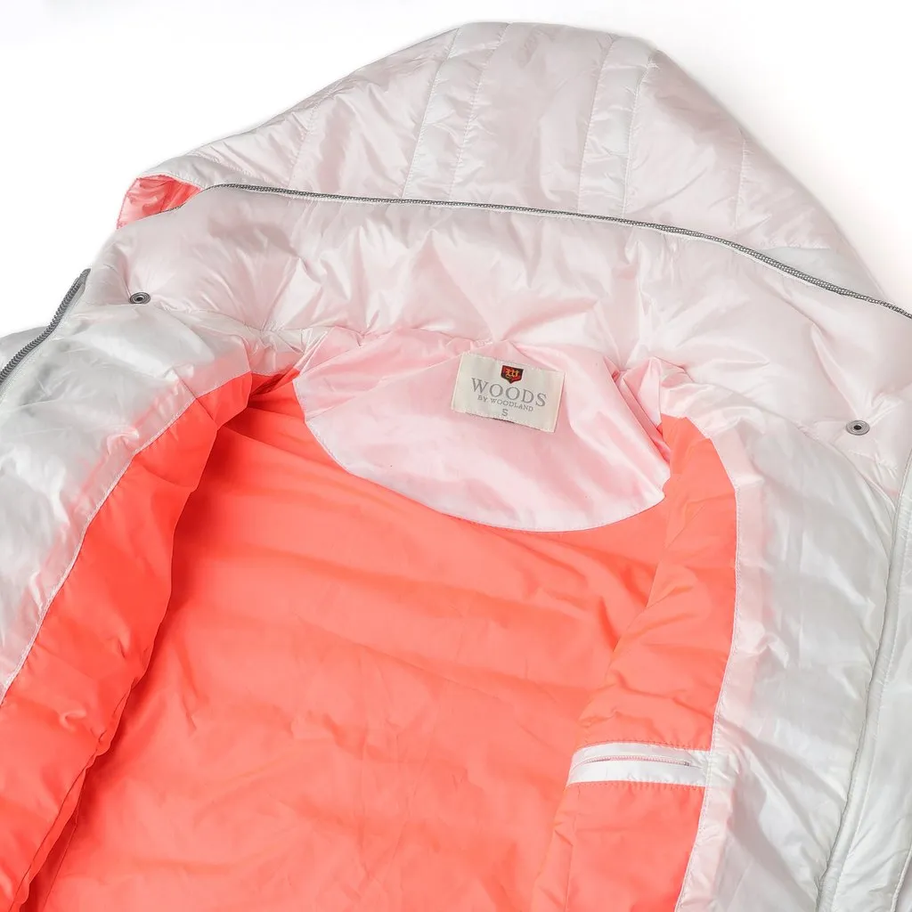 White Quilted Jacket for Women - Thumbnail 4