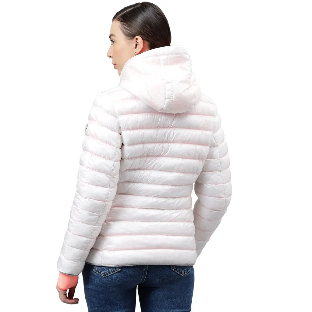 White Quilted Jacket for Women - Thumbnail 8