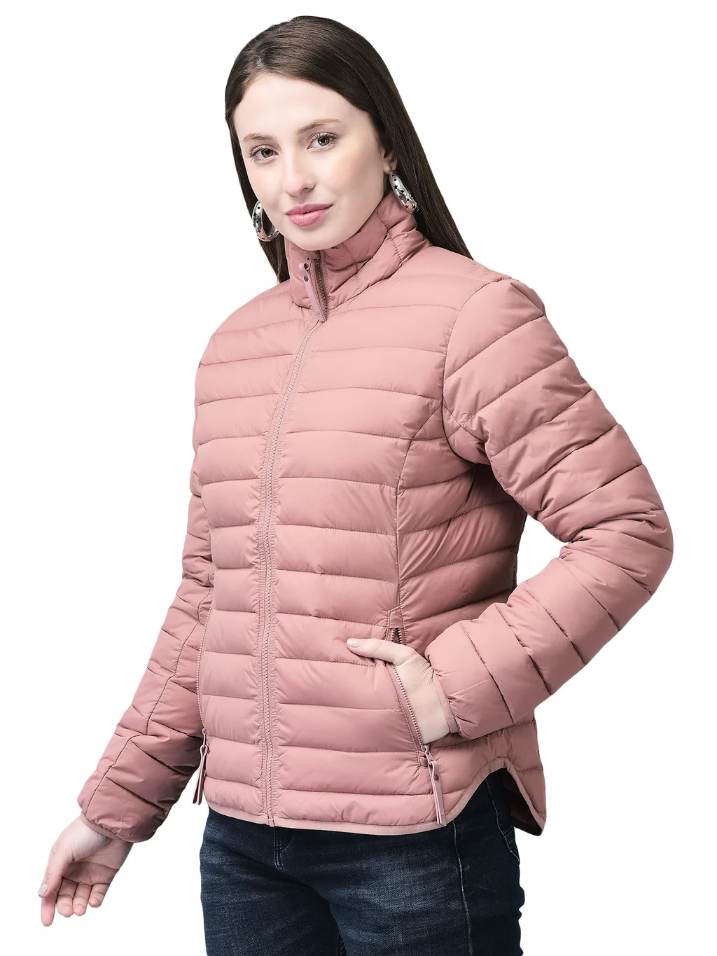 Rose gold jacket for ladies - Thumbnail 2