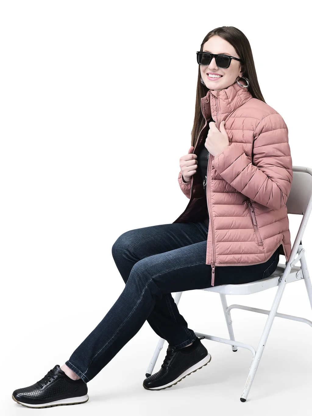 Rose gold jacket for ladies - Thumbnail 7
