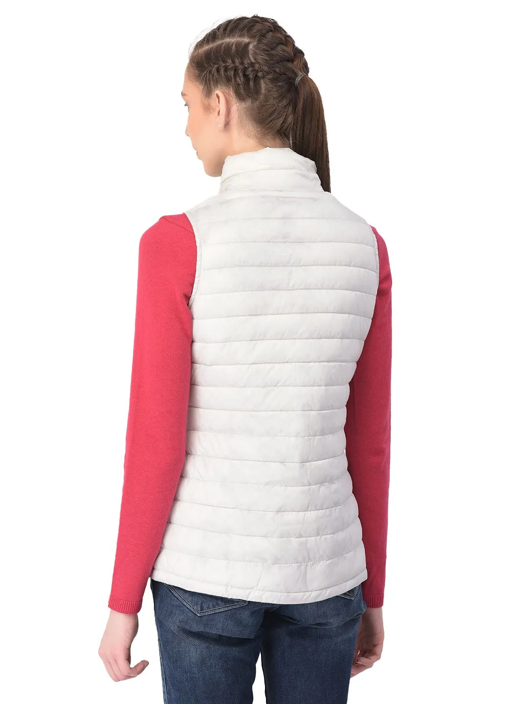 Ivory Sleeveless jacket - Thumbnail 4