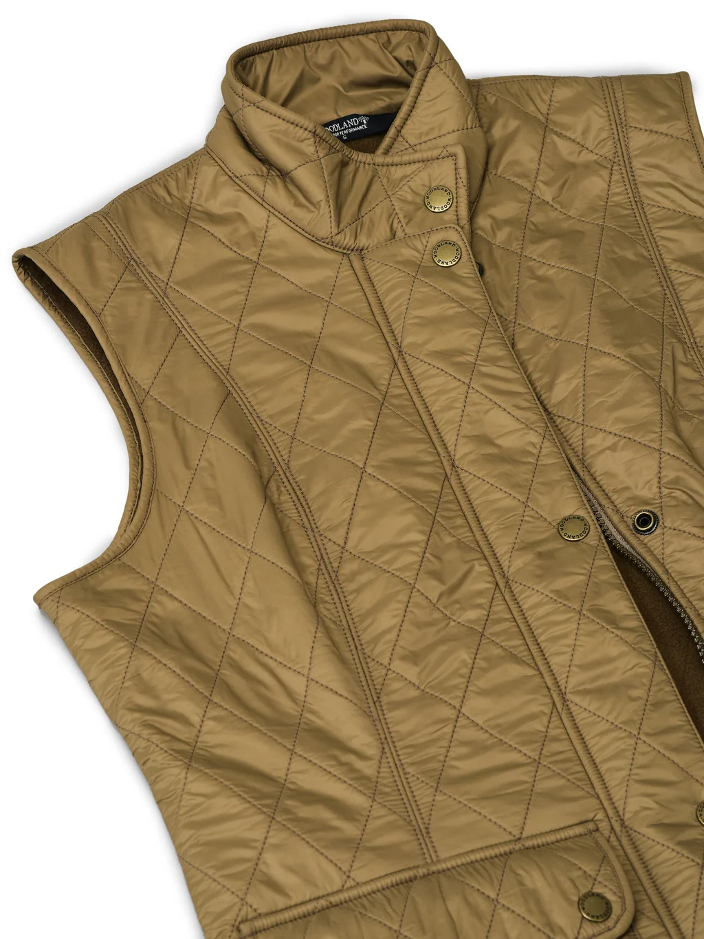 Gold sleeveless jacket for ladies - Thumbnail 5