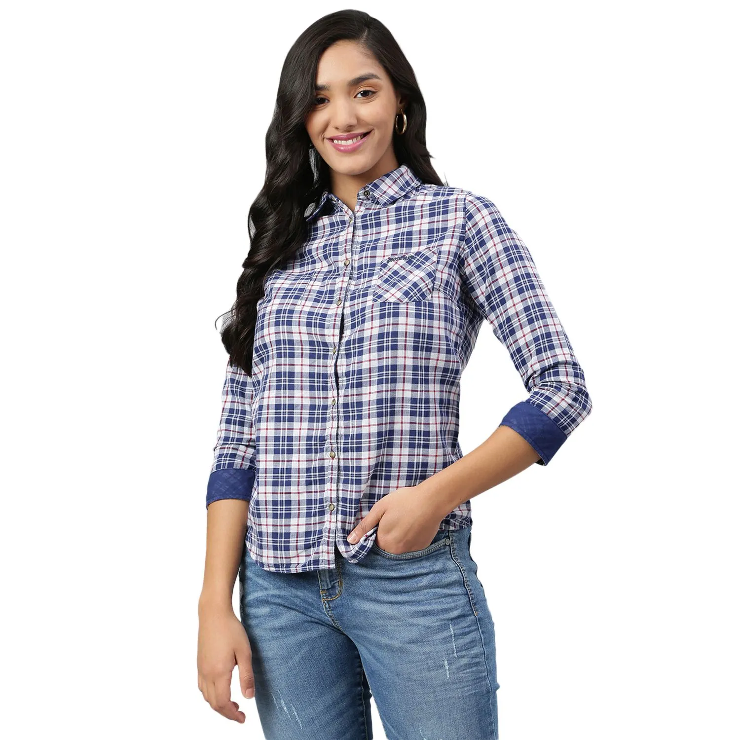 blue-check-shirt-for-women