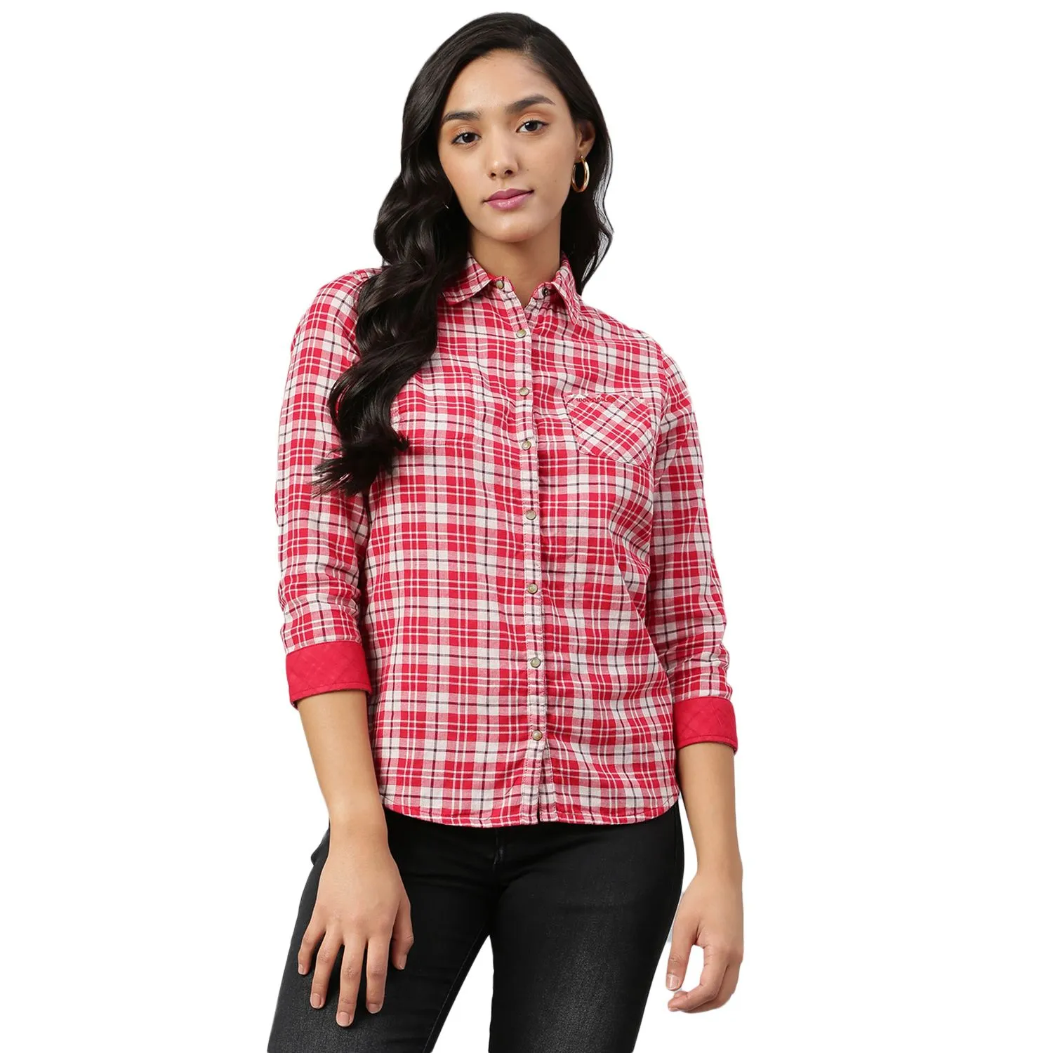 Red Check Shirt for women - Image 1