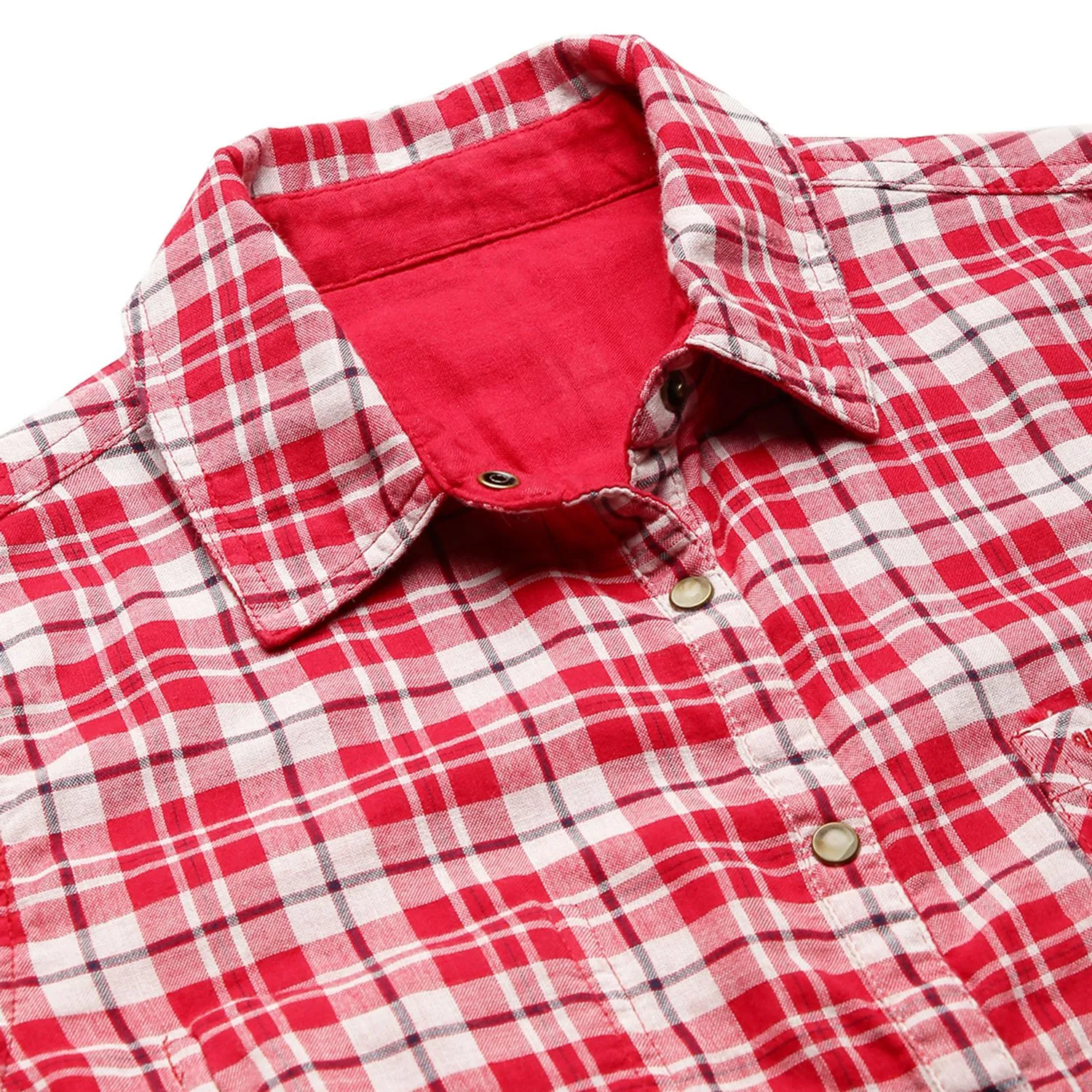 Red Check Shirt for women - Thumbnail 5