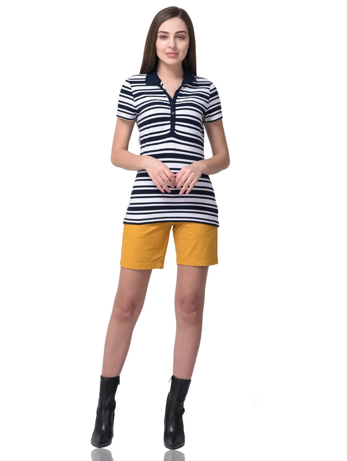 Mustard shorts for women - Image 1