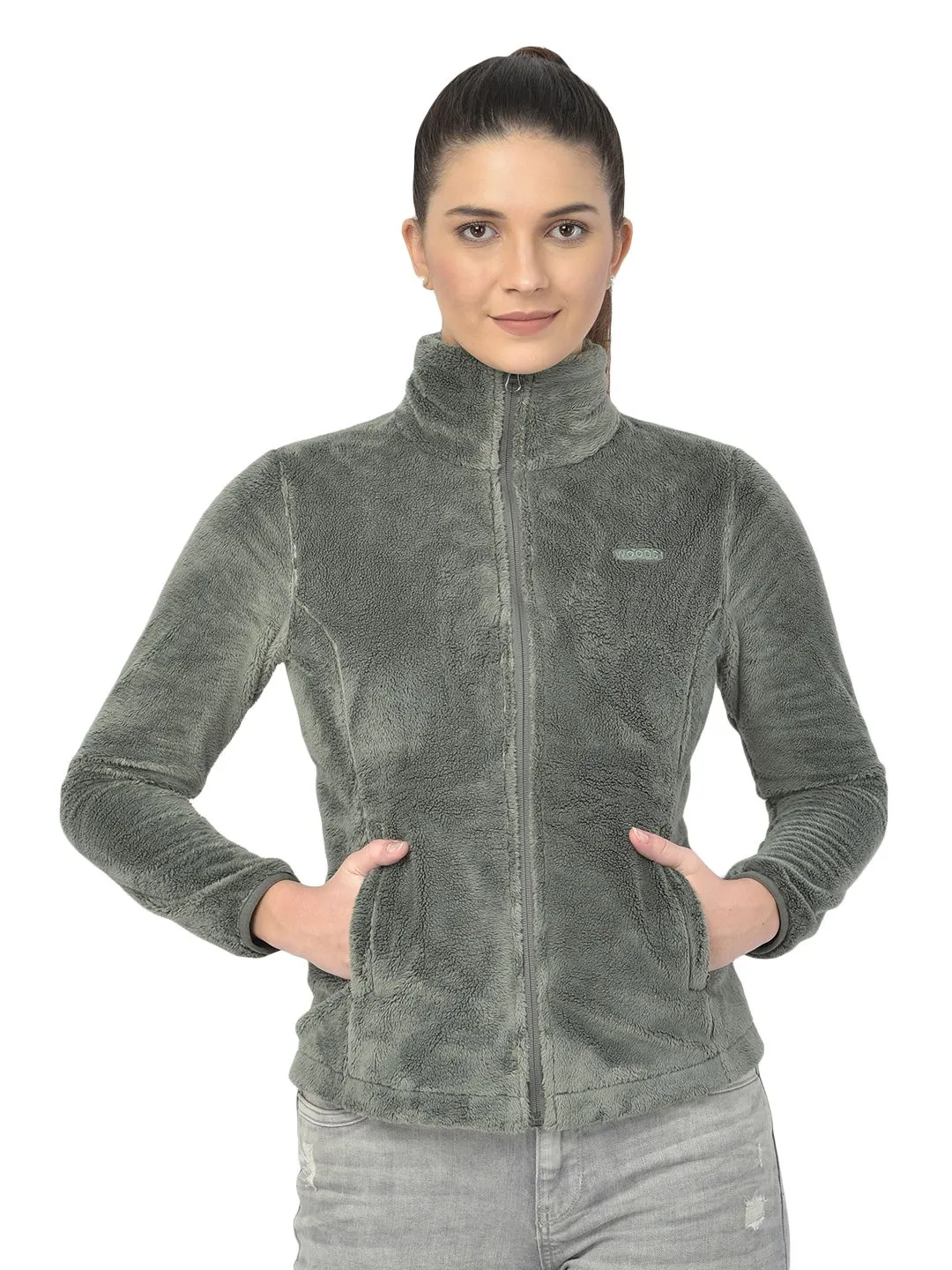 Woods DUCK GREEN High Neck Sweatshirt - Image 1