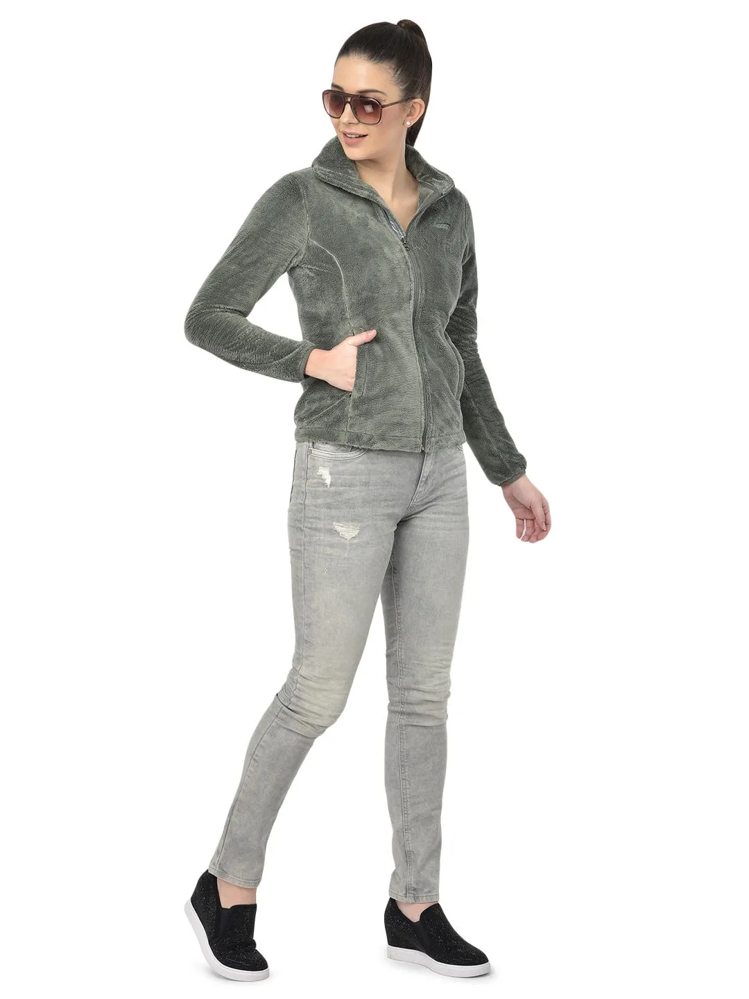 Woods DUCK GREEN High Neck Sweatshirt - Thumbnail 6