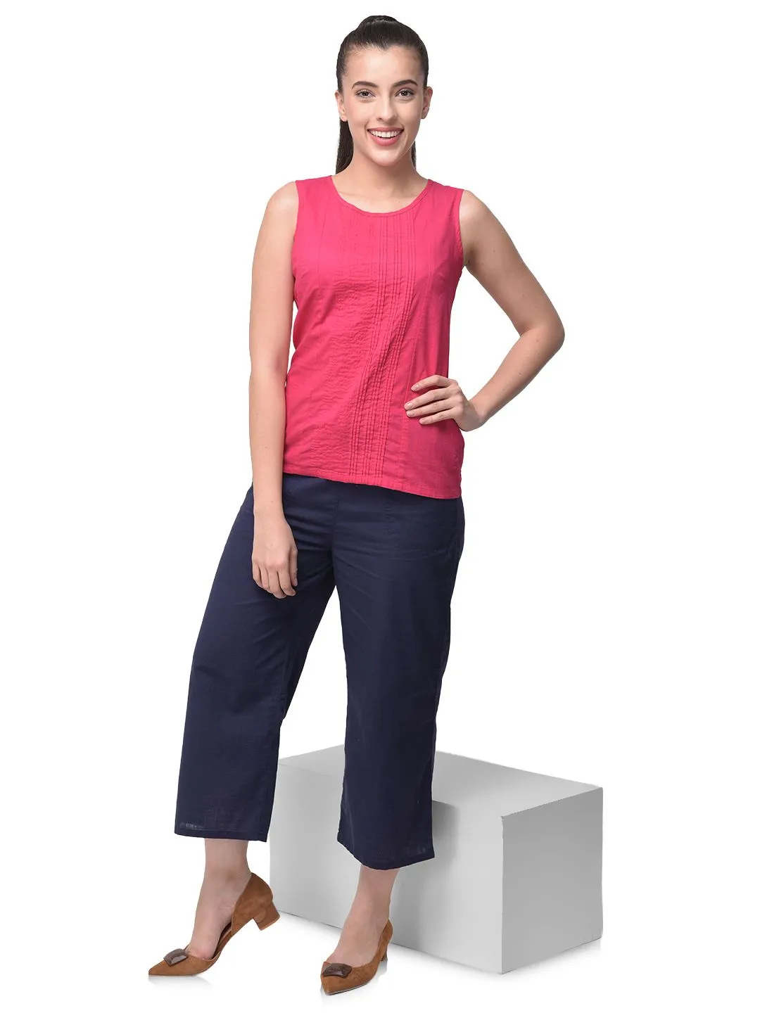 fuchsia-sleeveless-top