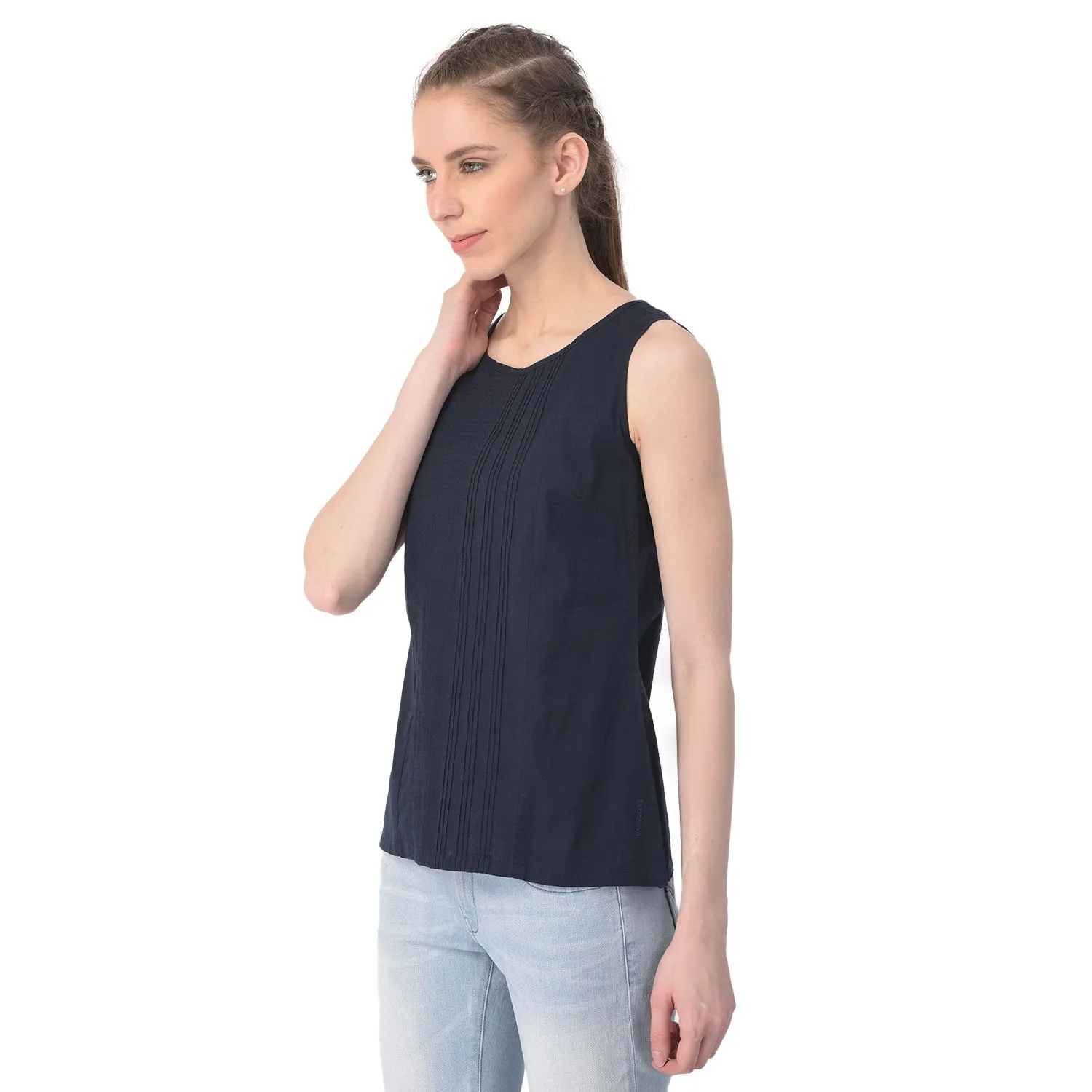 Navy sleeveless top - Thumbnail 5