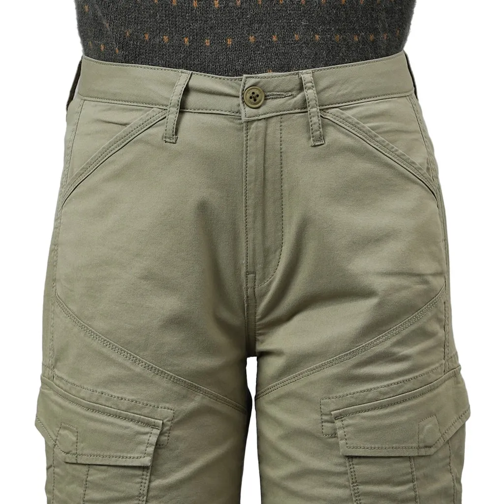 Sage green cargo pants for women - Thumbnail 7