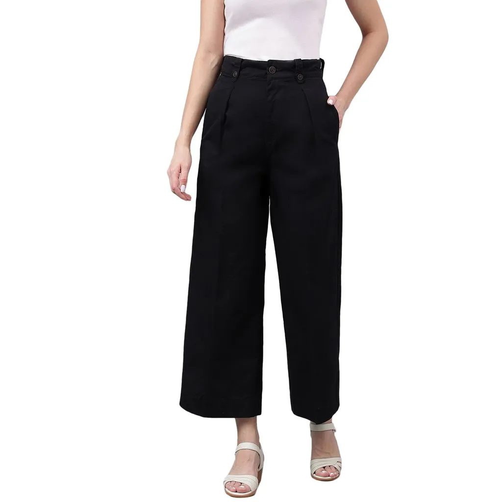 Black Culottes for Women - Thumbnail 1
