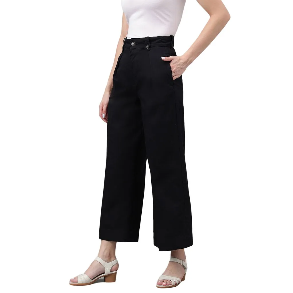 Black Culottes for Women - Thumbnail 2