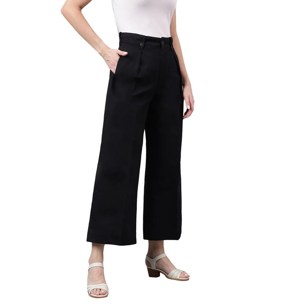 Black Culottes for Women - Thumbnail 3