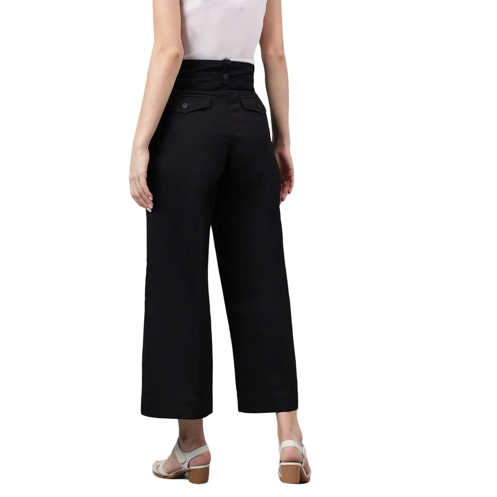 Black Culottes for Women - Thumbnail 6