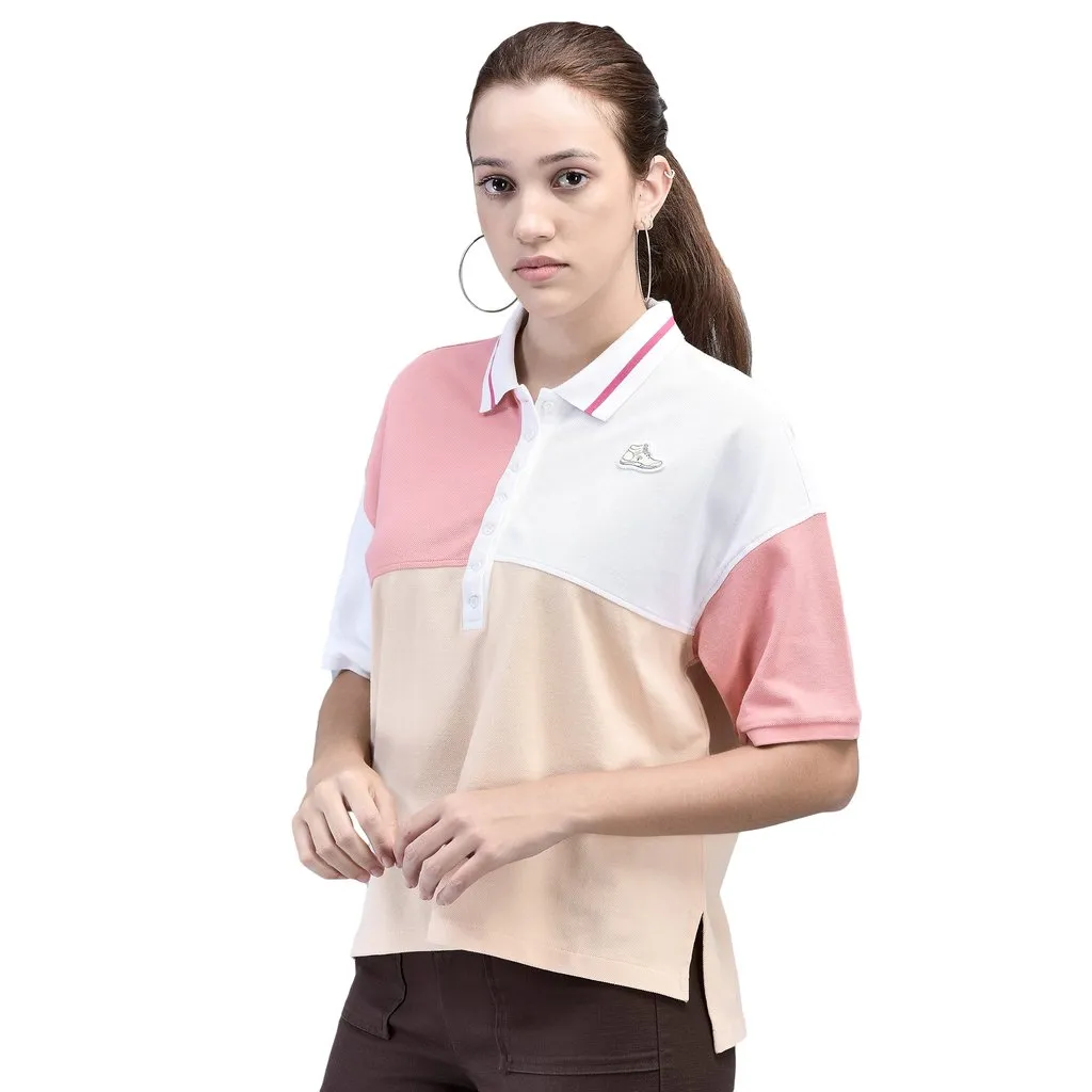Multi colour polo t-shirt for women  - Thumbnail 2