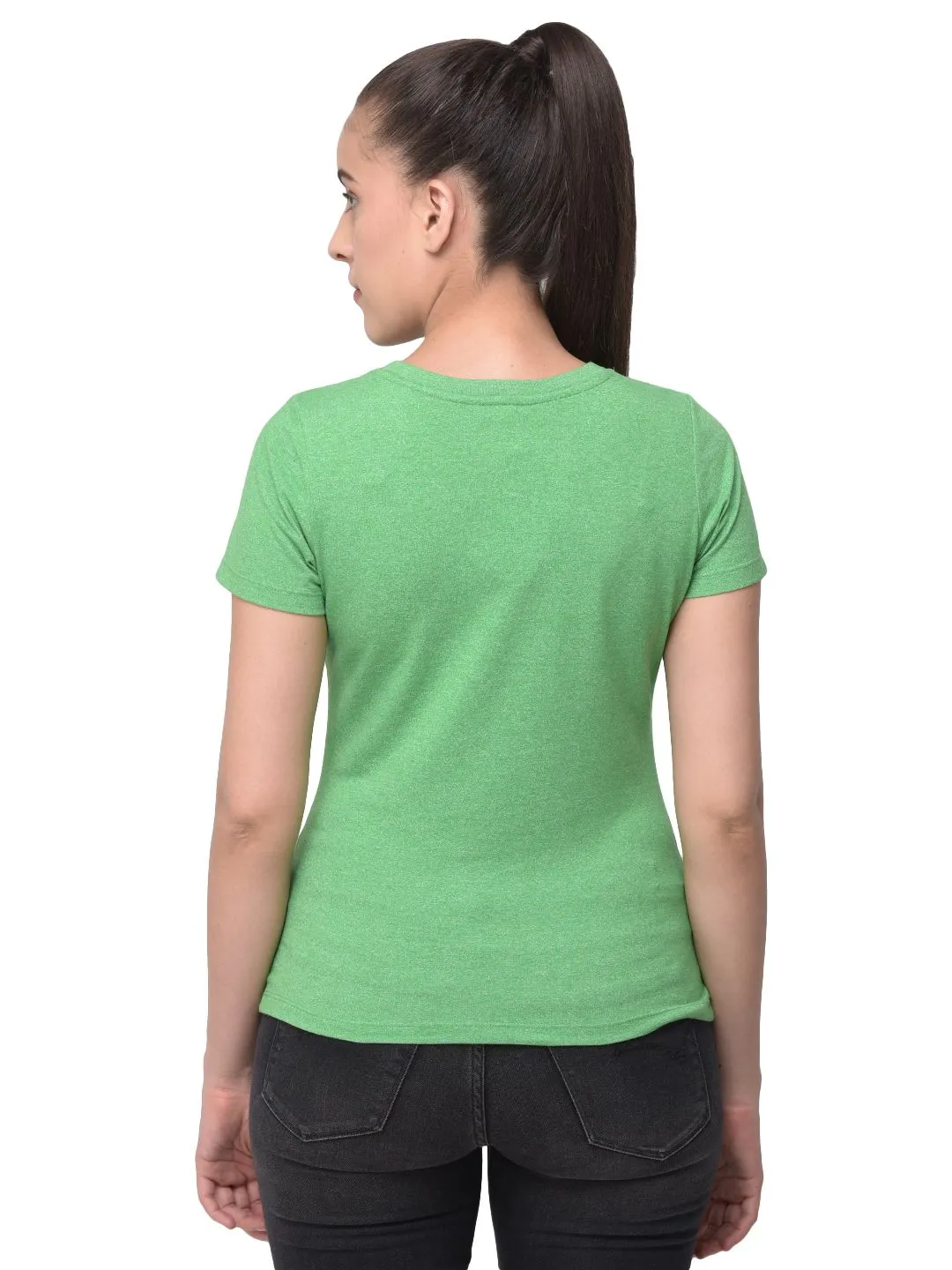 Classic green V-neck T-shirt - Thumbnail 4