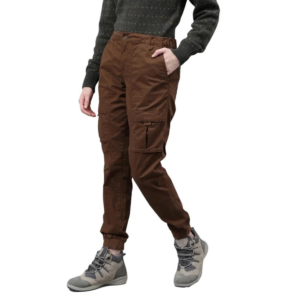 Brown track pants for women - Thumbnail 2
