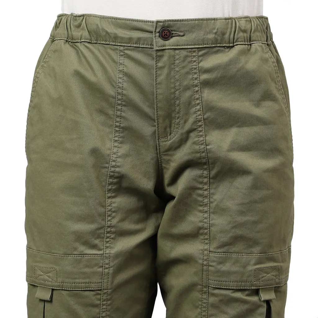 Olive track pants for women - Thumbnail 7