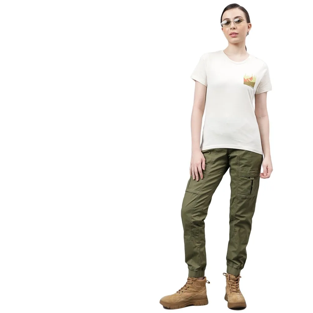 Olive track pants for women - Thumbnail 9
