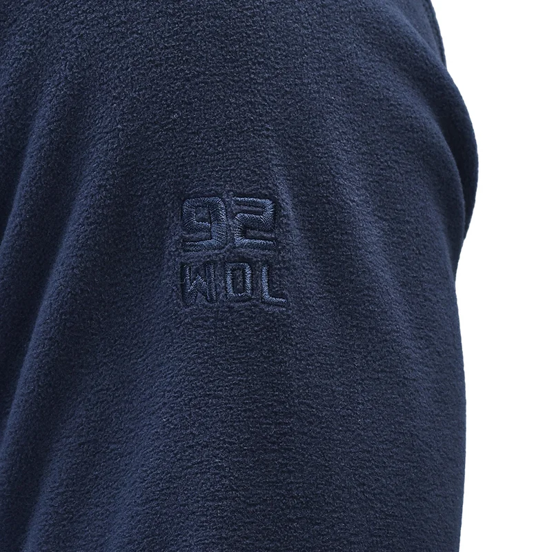Men Ink blue Sweatshirt with half zip clousre - Thumbnail 5