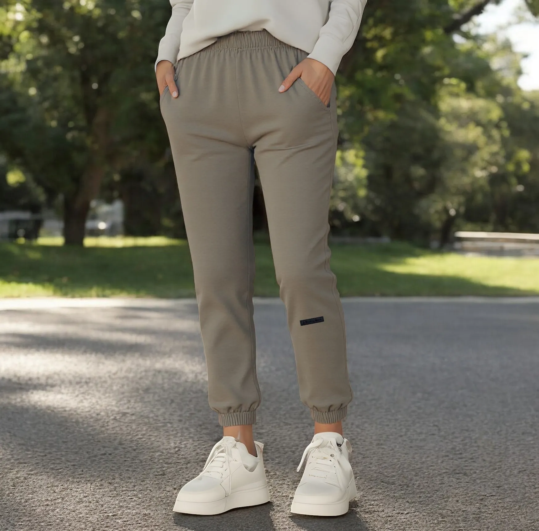 Silver Sage Relaxed Track Pants - Image 1