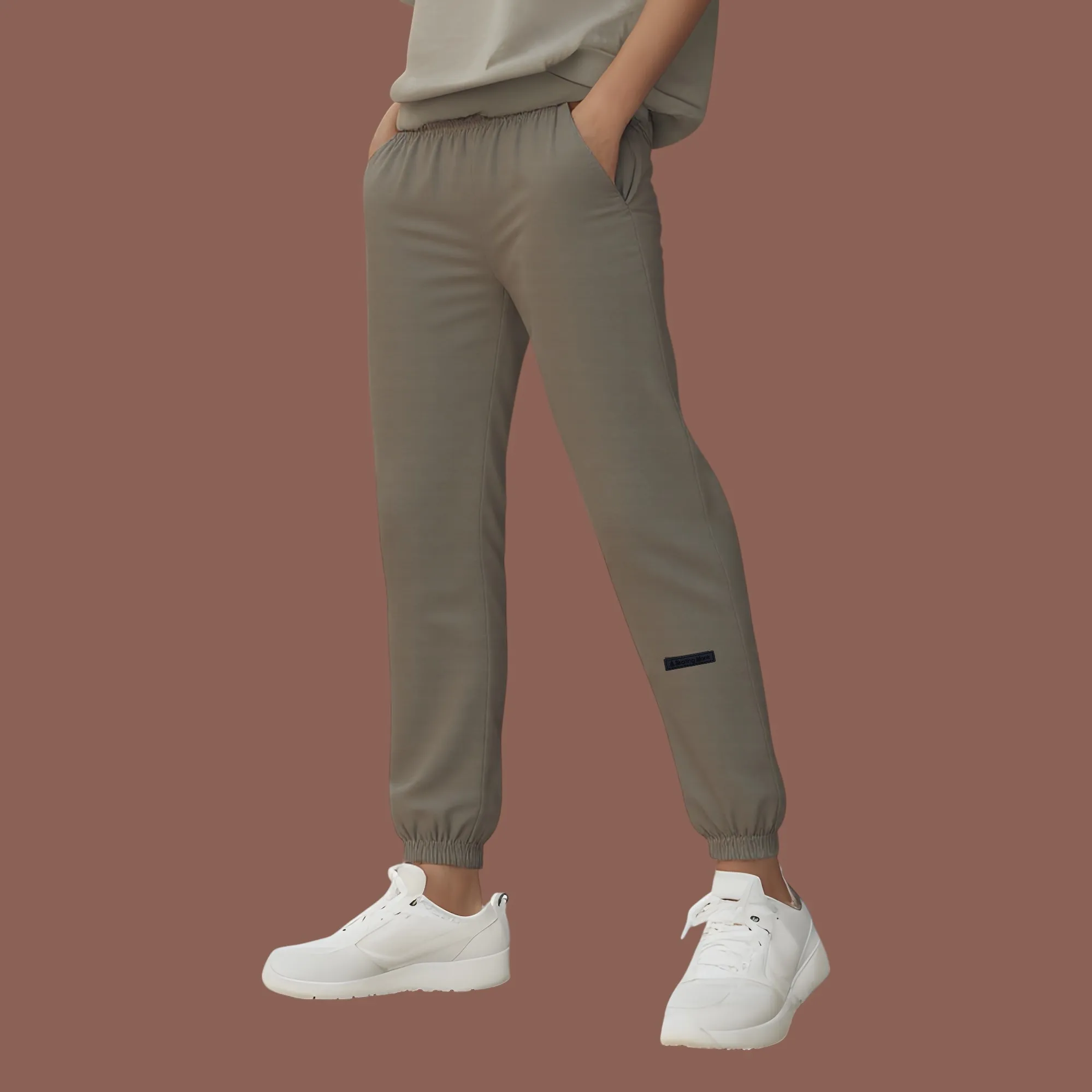 Silver Sage Relaxed Track Pants - Thumbnail 2