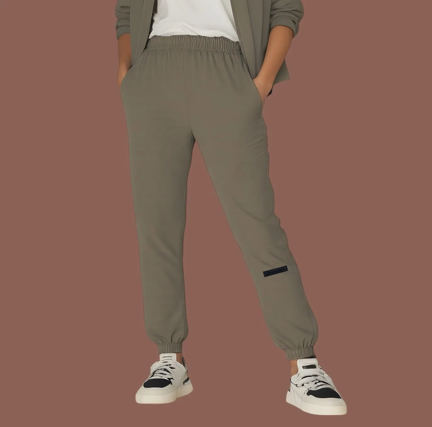Silver Sage Relaxed Track Pants - Thumbnail 3