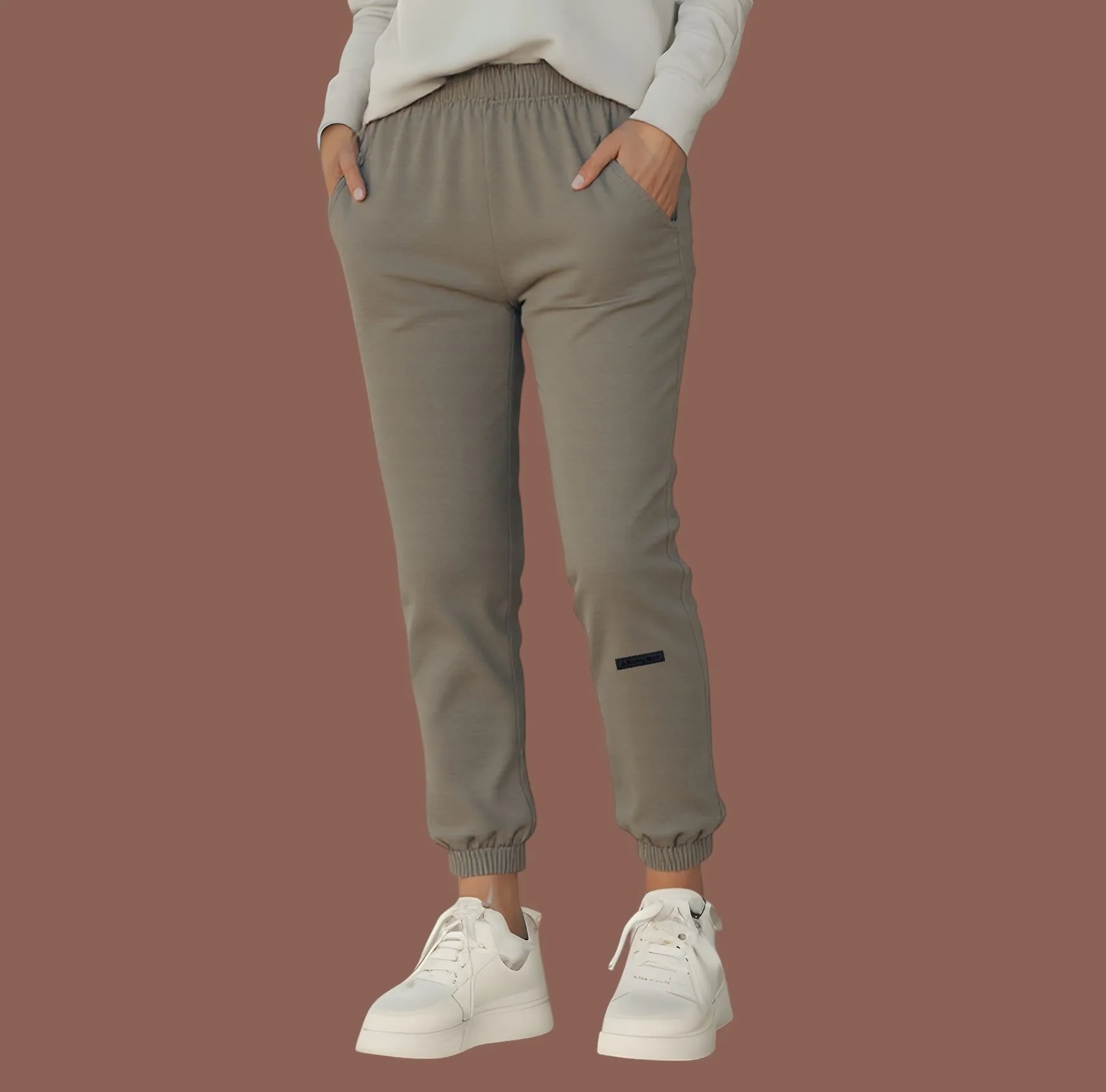 Silver Sage Relaxed Track Pants - Thumbnail 4